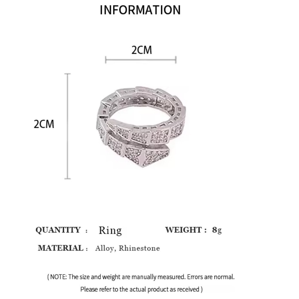 Serpenti crystals lux silver wedding ring - Picture 4 of 9